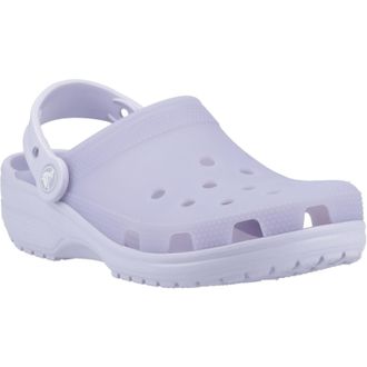 Crocs Unisex Classic Frosted Thermoplastic Purple Moon Clogs - Size UK 3