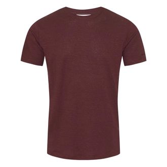Orlebar Brown T-shirt in lino- Slim Fit- Prodotto in Portogallo - - Tops - Uomo - Rosso - XL