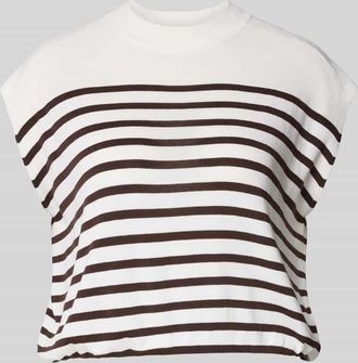 Windsor Strickshirt aus Seide-Baumwoll-Mix mit Rundhalsausschnitt in Offwhite, Gr&ouml;&szlig;e 34