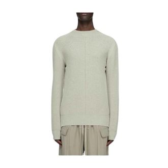 Rick Owens Truien & Vesten, Heren, Beige, M, Wol, Fisherman Round Neck