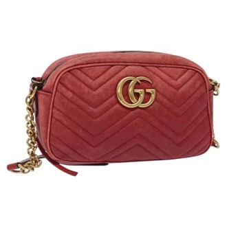 Gucci Pre-owned Leather gucci-bags - Dames - Pre-owned - Rood - Maat: ONE Size Leer