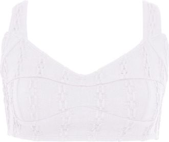 Amir Slama Mouwloze top - Wit