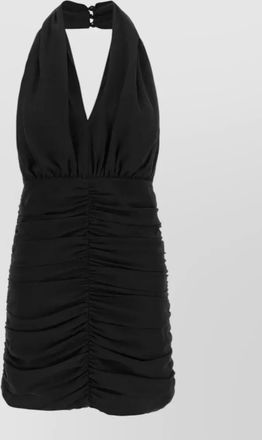 Rotate ruched halterneck mini dress