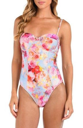 L'agence Amie Soft Clound Underwire One-Piece Swimsuit in Pink at Nordstrom Rack, Size Large