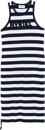 Sonia Rykiel Abito lungo a righe - Blu