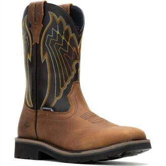 Wolverine Mens Rancher Eagle Wp Safety Boots In Sudan Brown