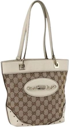 Gucci Pre-owned Handbags, female, Beige, Size: ONE SIZE Pre-owned Vintage Hand Bag