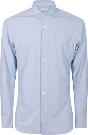 Xacus long-sleeve button-fastening shirt - Blue