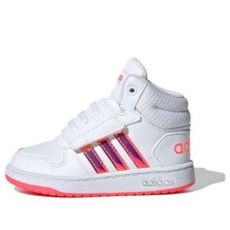 adidas (TD) adidas adidas Hoops 2.0 Mid White Pink FW7609