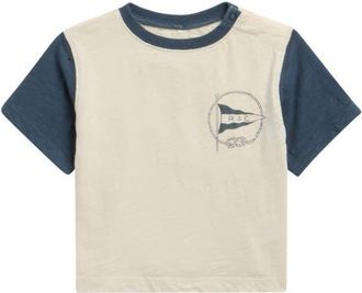 Rylee + Cru Slub Cotton Graphic T-Shirt in Natural at Nordstrom, Size 18-24M