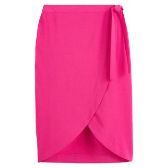 La Redoute Collections Rechte wikkelrok, midi lengte