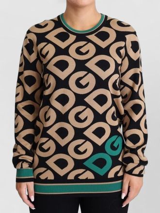 Dolce & Gabbana wool logo-print crewneck sweater
