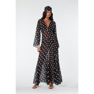 Nicholas Marella Dress in Black Ivory Polka Dot at Nordstrom, Size X-Small