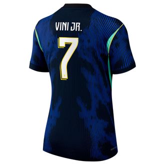 Nike Jordan Vin&iacute;cius J&uacute;nior Brazil National Team 2026 Match Away Jordan Womens Dri-FIT ADV Soccer Jersey in Blue | NN203940208-CBF