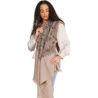 Studio Variously Flo Brown Merino Textured Handloom Throw at Nordstrom