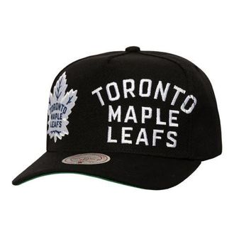 Mitchell & Ness Mens Mitchell & Ness Black Toronto Maple Leafs Busted Logo Wordmark Wrap-Around Pro Pinch Adjustable Hat at Nordstrom, Size One Size Oz