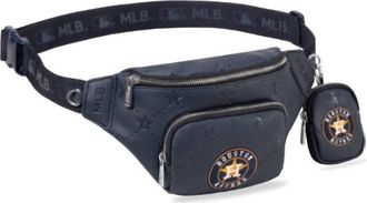 Montana West Womens Houston Astros Logo Fanny Pack Sling Crossbody Bag In Navy