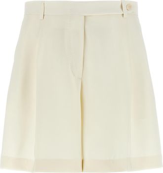 Brioni White Silk Bermuda Womens Shorts