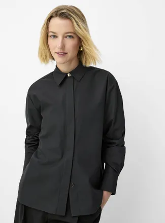 Contemporaine Womens Golden buttons poplin shirt