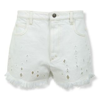 Isabel Marant Aecia Shorts - female - Isabel Marant - Denim Shorts - White - S - Shorts