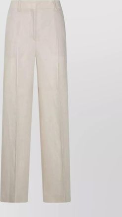 Incotex trousers linen wide leg