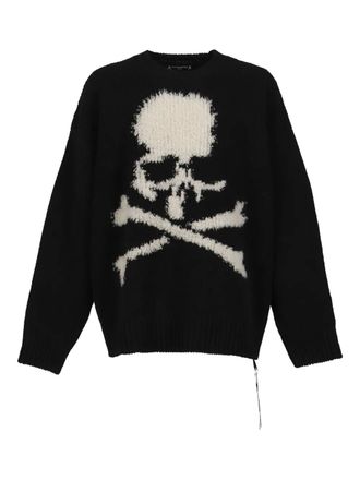 MASTERMIND WORLD MJ skull-crossbones sweater - men - Cashmere/Polyester - M - Black