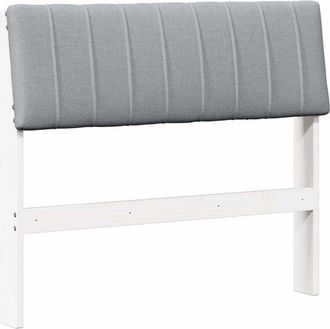 vidaXL Upholstered Headboard Light Grey 90 cm Solid Pine Wood vidaXL