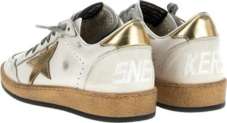 Golden Goose Gold Leather Star Sneakers - White