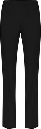 Elena Miro Slim Pants in Milano Stitch - Dames - Straight fit broeken - Zwart - M - Nylon - Broeken