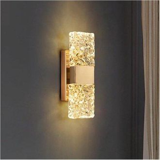 OEM L&aacute;mpara De Pared Con Luz De Ondas De Agua, Aplique Led Moderno De Lujo, Rectangular De Vidrio Y Metal, Iluminaci&oacute;n Ambiental Y (regulable)
