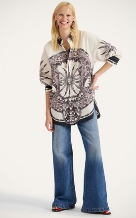 La DoubleJ Better Than Your BoyfriendS Shirt in Cobra Plac&eacute;e Grey at Nordstrom, Size X-Large L