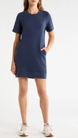 Lord & Taylor Dreamweave Short Sleeve Minidress in Navy Blazer at Nordstrom, Size X-Small