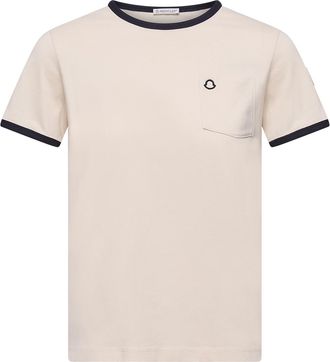 Moncler Moncler Embroidered Logo Cotton T-shirt, Women, White, Size: Xl