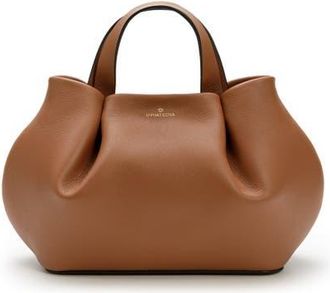 La Portegna Isabela Shoulder Bag Sculpted From Full Grain Leather in Brown at Nordstrom