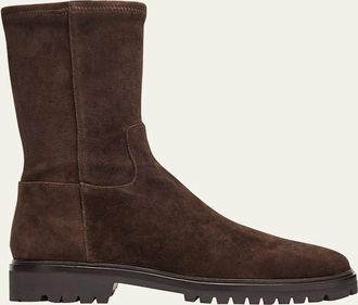 Loeffler Randall Danny Suede Lug-Sole Ankle Boots