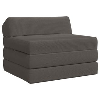 vidaXL Divano Letto Pieghevole Grigio Scuro 200 X 70 X 10 Cm Vidaxl