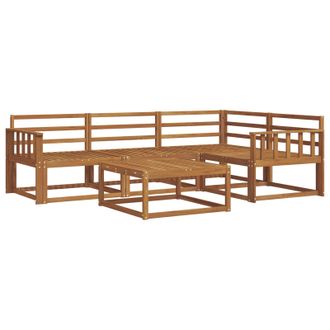vidaXL Conjunto De Sof&aacute;s De Exterior 5 Pcs Natural Vidaxl