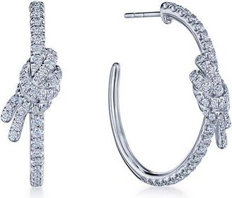 Kwiat Entwine Diamond Hoop Earrings in Platinum at Nordstrom