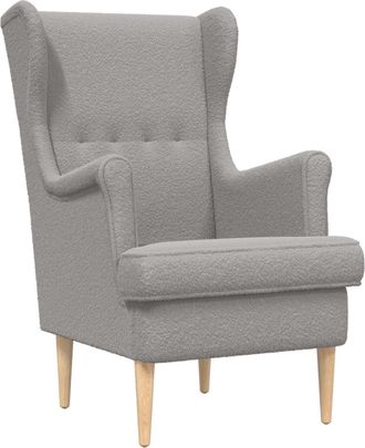 vidaXL Sill&oacute;n Gris Claro Boucl&eacute; Vidaxl