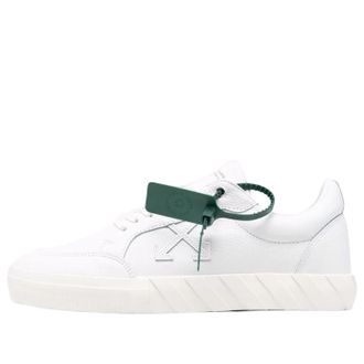 Off-white Low Vulcanized Canvas Sneaker White Green OMIA085C99LEA0010100