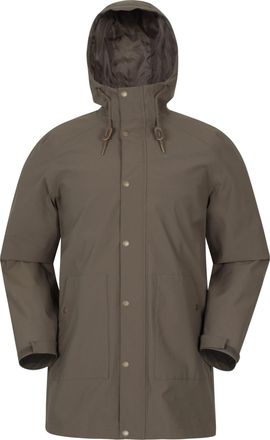 Mountain Warehouse Waterdichte jas met fleecevoering voor heren (Donker Beige)