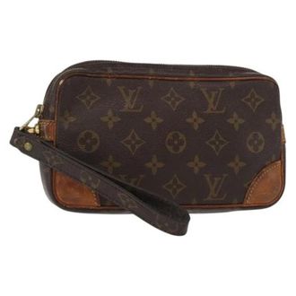 Louis Vuitton Pre-owned Clutches, female, Brown, Size: ONE SIZE Pre-owned Canvas Clutch