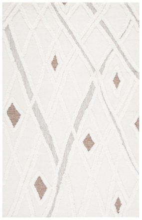 Safavieh Alfombra lana/algod&oacute;n marfil/marrone 122 x 183 cm
