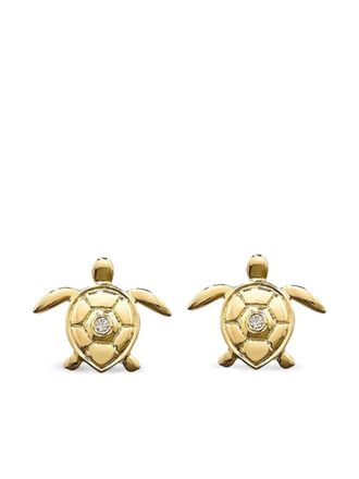 Robinson Pelham 14K yellow gold diamond Turtle earrings - women - 14kt Yellow Gold/Diamond - One Size