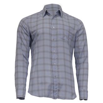 Tom Ford Plaid Shirt in Light Blue Cotton