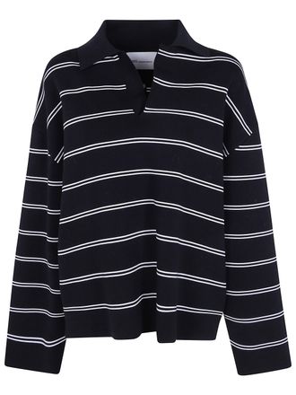 Ami Polo Long Sleeves Striped