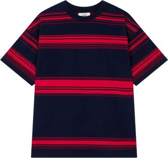 TOMBOY T-shirt in cotone a righe - Nero