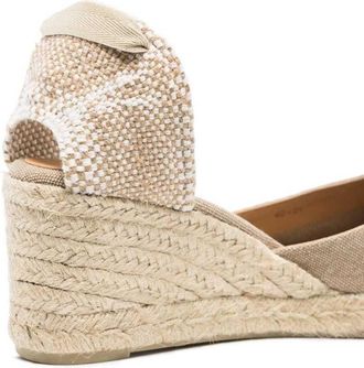 Castaner Beige Carina Beige Canvas Closed-Toe Espadrilles Woman Castaner