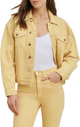 Favorite Daughter The Otto Denim Boyfriend Jacket in Golden at Nordstrom, Size X-Small