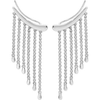 Lucy Quartermaine Waterfall Climber Earrings in Sterling Silver at Nordstrom